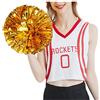 SHTGOI 2 pompon da cheerleading pom poms con anello cheerleader, fiori a mano, per eventi sportivi, giochi di palla, balli, feste di carnevale, oro