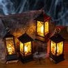 CATCHLUCK 4 lanterne decorative per Halloween, a forma di zucca, altezza 13 cm, alimentate a batteria, per esterni e interni, decorazione di Halloween, giardino con luce calda, batterie incluse per