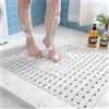 JUNANDHBAO Tappetino Doccia, 1 Pezzo Tappetino da Bagno Antiscivolo, 43x65cm Tappeto Antiscivolo per Vasca da Bagno, Pieghevole e Tagliabile, per Sauna o Cabina Doccia, Bianco