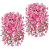 SJUNJIE 4 Pezzi Fiori Finti 76cm Piante Finte da Esterno Rosso Rosa + Rosa Scuro Fiori Artificiali Realistici per Decorazioni Interno Balconi Giardino Nozze Arredamento