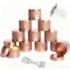 Zyiphor 12 Pezzi Barattoli per Candele Fai Da Te, 120 ml Contenitori per Candele,Vasetti per Candele con 60 Stoppini per la Produzione Di Candele (oro rosa)