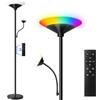 BBHome Lampada da terra Soggiorno LED (33W RGB Nero)