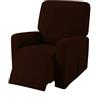 EBETA Jacquard Copripoltrona Fodera per poltrona, Coprisedile Chivas Poltrona Reclinabile Relax Completo Elasticizzato con Tasche (cioccolato)