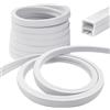 CEWROM Profilo in silicone a LED, 6 m, flessibile, diffusore a LED, 12 x 12 mm, per pannelli acustici da 8 mm, strisce LED per soffitto, armadio, bar, pannelli acustici, illuminazione (bianco)