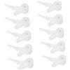 SHINEOFI Clip Fisse in Plastica per Plafoniera da Soffitto, Supporto per Staffe di Montaggio Leggere per Lampade Led, Set da 10 Pezzi Bianco per Installazione Apparecchi Illuminazione