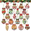 shockassist Portachiavi Pittura Diamante Natale, 20 pezzi Ciondolo Albero di Natale, DIY Painting Pendant Natale Bambini Diamond Painting Keychain Kit per Decorazione Natalizia Decorazione Borsa Borsetta