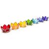 Find Something Different Lotus Capiz Shell 7 colori di Chakra - portacandele piccolo insieme