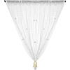 Vidillo tenda con cordoncino di perline, Glitterata tenda moderna soggiorno 100x200cm frange da muro per Festa Di Nozze, Bar, Casa(Perlina-Bianco)