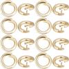 Beebeecraft 1 Scatola 50 Pezzi Anelli di Congiunzione Divisi OD 5.5mm ID 3mm Connettori Rotondi Placcati in Oro 18K Anelli di Congiunzione di Bloccaggio Anelli di Congiunzione Aperti per Ciondoli