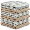 BOSKIMO Strofinacci da cucina in cotone Premium - Set di 6 panni da cucina in microfibra e spugna, panni in cotone assorbenti, strofinacci da tavola