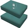 UWOBTN 1/2/4 Piezas Copri Cuscino Divano Esterni Impermeabile, Fodere per Seduta Patio con Cerniera Rimovibili Copriseduta per Interni ed Esterni, Patio, Giardino Mobili in Rattan(A24,50x50x5cm(2pcs))
