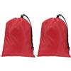 PATIKIL Borsa Per Il Bucato In Poliestere, 2 Pezzi 30x23 cm Borsa Da Viaggio Resistente Con Chiusura A Cordino Per Il Deposito Di Abiti Sporchi Per Dormitorio Universitario, Rosso
