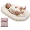 Momcozy Riduttore Lettino Neonato, Nido Neonato Traspirante con Rete 3D, Cuscino Lounger Leggero 820g con Fodera Lavabile, per Tummy Time, Gioco e Cambio, Marrone