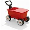 Baroni Toys Girello Primi Passi per Bambini, Carrello Porta Giochi a 4 Ruote, Supporto alla Camminata per Sviluppo Posturale, Struttura Stabile Anti-Ribaltamento, 46x25x46cm (Rosso)