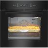 Bomann Forno da incasso Bomann con pirolisi, Grill, AirFry, ventilazione e riscaldamento inferiore, 67 litri, Display touch, Riscaldamento rapido, 50-280 °C, Set di accessori, Autosufficiente