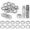 QUARKZMAN Kit di 20pz Strumento Occhielli 20mm Set Occhielli Tono Argento