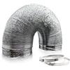 Aygrochy 100 mm Tubo flessibile in alluminio, Lunghezza 5 metri, per cappa aspirante, ventilatore