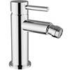 DUEMMEGGI Miscelatore Bidet con Piletta Scarico Automatico 1 1/4 Round Appoggio Monoforo 1 Foro Leva Monocomando Stile Moderno Materiale Ottone Finitura Cromata Lunghezza 139 mm Altezza 160 mm