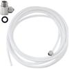 Hibbent Tubo per Bidet Bianco, Lungo 4,5 m, Bianco, 3/8, Valvola a T