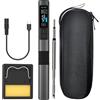 DewinLVD Kit Saldatore Elettrico USB C, HS-02B DC9-24V 100W Saldatore a Stagno Portatile, 2 secondi riscaldamento rapido a 180-842 °C, Saldatore a Batteria Soldering Iron per saldatura per riparazioni in casa