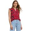 Street One Top con Mix Strutturato e Dettagli Gancio Rosso Salsa 44