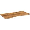 Generico Piano Scrivania con Curva 120x60x2,5cm Massello Grezzo di Mango,Marrone,12.68kg,370218