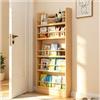 Zynivol Libreria Dietro la Porta,Organizer per Giocattoli E Libri, Libreria Salvaspazio Slim,Bordi Arrotondati, per soggiorno/cucina/ufficio e studio, Color de la Madera 60×10×145cm