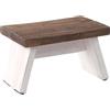 DESIGN DELIGHTS Sgabello in legno massiccio riciclato, 18,5 x 29 x 19,5 cm, stile shabby chic