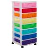 Really Useful Box REALLY USEFUL - Contenitore a torre per album da disegno 8 x 9 litri - colore arcobaleno - 395 x 420 x 905 mm