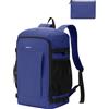 ECOHUB Zaino Ryanair 40x30x20 cm Leggero e 2 in 1, Zaino da Viaggio Pieghevole Sotto il Sedile, Bagaglio a Mano con Tasca Antifurto, Borsa da Cabina in Tessuto Riciclato per Uomo e Donna, Blu