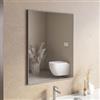 DEGHI Specchio bagno 70x90 cm reversibile con cornice spazzolato - Talas