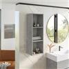 DEGHI Semicolonna bagno 35x105 h cm con vani a giorno grigio pietra opaco - Cuki