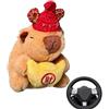 Generico Animale di peluche di capibara, peluche di capibara - Capibara per interni di auto simpatico cartone animato - Peluche animali, divertente bambola di peluche Capibara, decorazioni per cruscotto per am