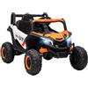 AIYAPLAY Auto elettrica per bambini, 12 V, UTV con telecomando da 2,4 GHz, 2 motori, veicolo per bambini con avvio morbido, sistema di sospensioni, luci LED, musica, porta USB, clacson per 3-5 anni