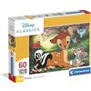 Clementoni - Puzzle per Bambini 60 Pezzi Supercolor, per Bambini 4+ Anni, Illustrazione Disney Classics Bambi, Idea Regalo, Made in Italy, 33,5x23,5 cm, 26319