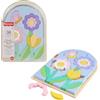 Fisher-Price - Puzzle di Fiori in Legno, 37 Blocchi impilabili sagomati e certificati FSC e Vassoio con Linee Guida, per Lo Sviluppo delle capacità motorie, Giocattolo per Bambini, 3+ Anni, HXT97