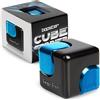 Bopster Fidget Cube Spinner | Spinner da mano in metallo anodizzato | Giocattolo sensoriale e antistress per bambini e adulti | ADHD, ADD, Autismo | Nero/Blu