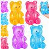 Bukbas 4 giocattoli antistress Squishy Bears, giocattolo antistress per bambini e adulti, simpatico orsetto da spremere, giocattolo sensoriale per ADHD e autismo