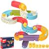 Withosent 34pcs Jouet Bain, Toboggan Aquatique DIY avec ventouses, Murale Piste à Billes Jouet de Bain, Jeux de Bain pour Garçons et Filles 3 Ans
