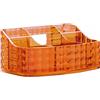 GEDY Glady, Porta Trucchi Arancio, Dimensioni 7,5 x 18,5 x 10,5 cm e Peso 0,244 kg, Organizzatore Trucchi in Resina, Porta pennelli Trucco con Design R&S Gedy, 2 Anni di Garanzia