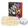 Briloner - Striscia LED COB Pimp Your Panel kit iniziale, 3000K luce bianco caldo, con interruttore su cavo, tagliabile, autoadesiva, illuminazione LED per pannelli acustici, 2,6 m