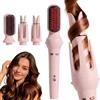 XUANHONG-TECH Ferro arricciacapelli automatico 3 in 1 con bigodini da 32/36 mm e spazzola lisciante per capelli, 4 livelli di temperatura, riscaldamento rapido, 60 min di sicurezza automatica per tutti i tipi di