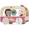 LILLIPUTIENS Lena la Unicorn-Autobus di attività in Legno-Personaggio in tessuti-Multicolore-21 cm-da 12 mesi-83891, 83891