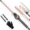 BESTOPE PRO Ferro Arricciacapelli 9mm per Ricci Piccoli e Stretti, Piastra Capelli con Temperatura Regolabile 140°C-230°C e Display LCD, Oro Rosa