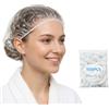 Carehabi 100 cuffia da doccia usa e getta, 52 cm, larga, spessa, trasparente, elastica