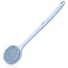 JADUFHU Spazzola Corpo in Silicone Blu con Manico Lungo, Spazzola Doccia Doppia Faccia per Uomini e Donne, Spazzola per la Schiena per Esfoliazione Delicata e Massaggio Rilassante