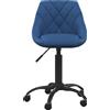 vidaXL Sedia da ufficio in velluto blu