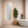 Kiamami Valentina Specchio retroilluminato a led 60x160cm cornice effetto ottone