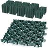 Garronda Griglia Salvaprato Carrabile 10 Pezzi (2,5 m²) 50 x 50 x 4 cm in Plastica Riciclata per Giardino e Ghiaia Modulare Drenante per Parcheggio e Vialetti Resistente 16 t/m² Verde GD-0224