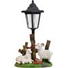 Colcolo Statua da Giardino per Esterni con E Luce Solare, Ornamento in Resina, Regalo per L'inaugurazione di Una Nuova Casa, Lampada da, Pecora 32x18.5x13.5 Cm
